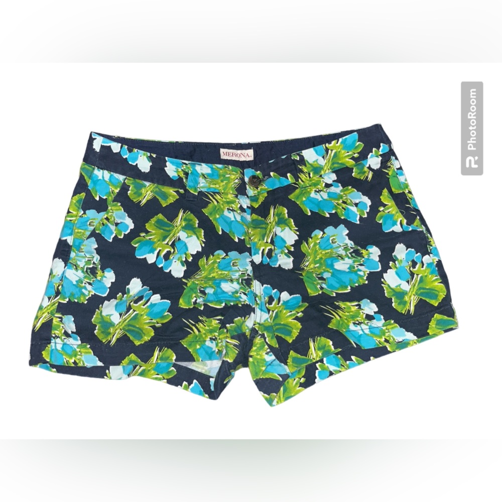 EUC Merona Women’s Floral Shorts - Navy Floral - Size 8